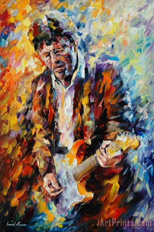 Leonid Afremov Eric Clapton Art Print