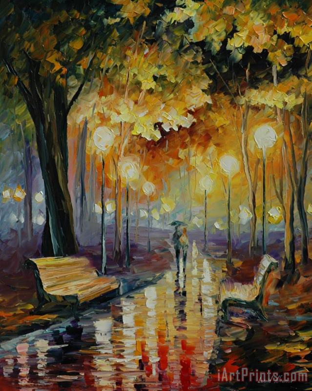 Leonid Afremov Fall Evening Art Painting