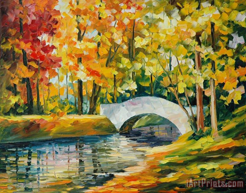 Leonid Afremov Forest Stream Art Painting