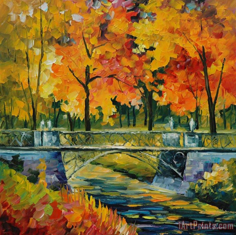Leonid Afremov Little Bridge Art Painting