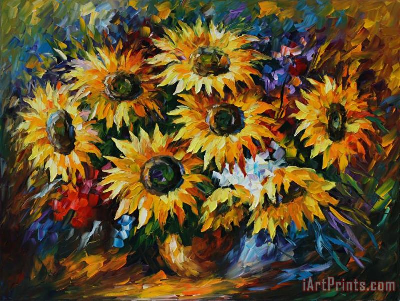 Leonid Afremov Magical Sunflowers Art Painting