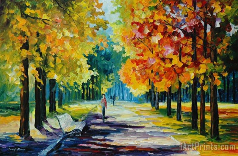 Leonid Afremov Morning Alley Art Painting