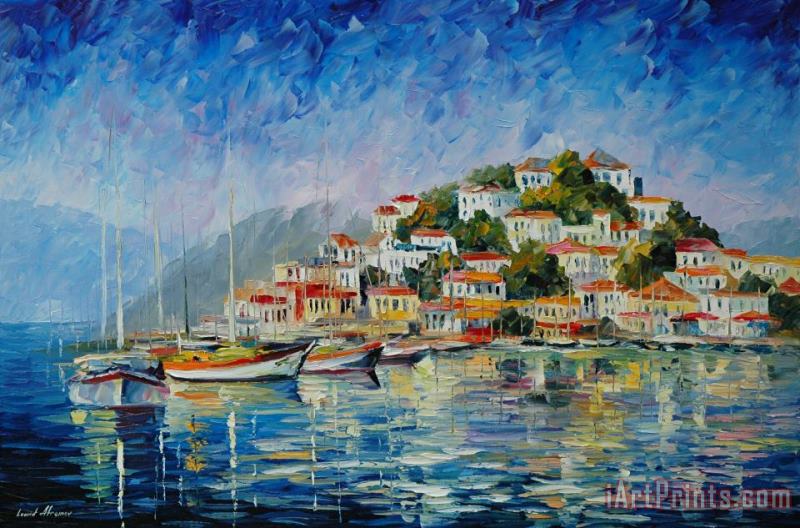 Leonid Afremov Morning Harbor Art Painting