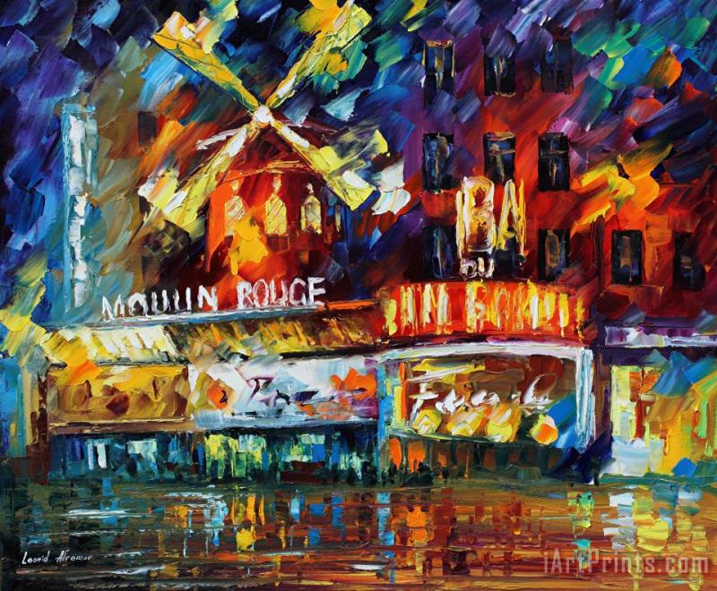 Moulin Rouge painting - Leonid Afremov Moulin Rouge Art Print