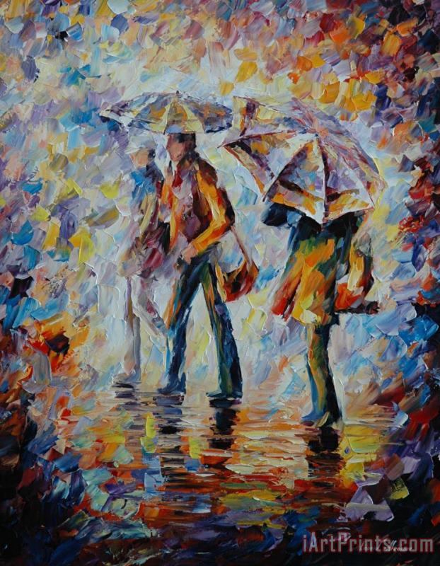 Leonid Afremov Night Rain Art Painting