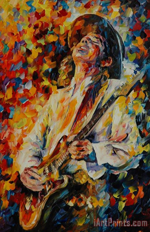 Stevie Ray Vaughan painting - Leonid Afremov Stevie Ray Vaughan Art Print
