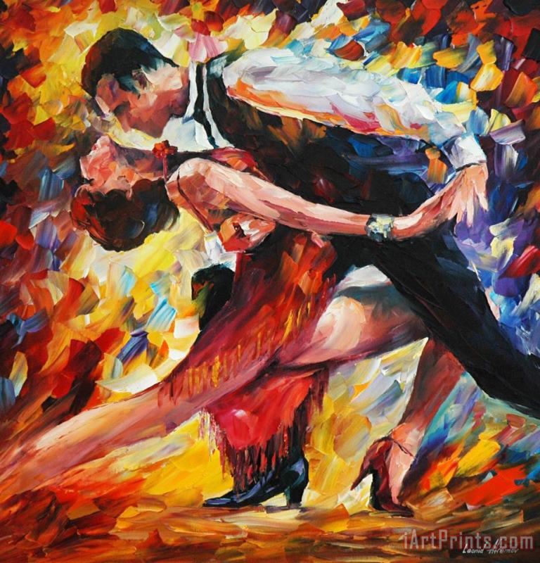 Tango Of Passion painting - Leonid Afremov Tango Of Passion Art Print