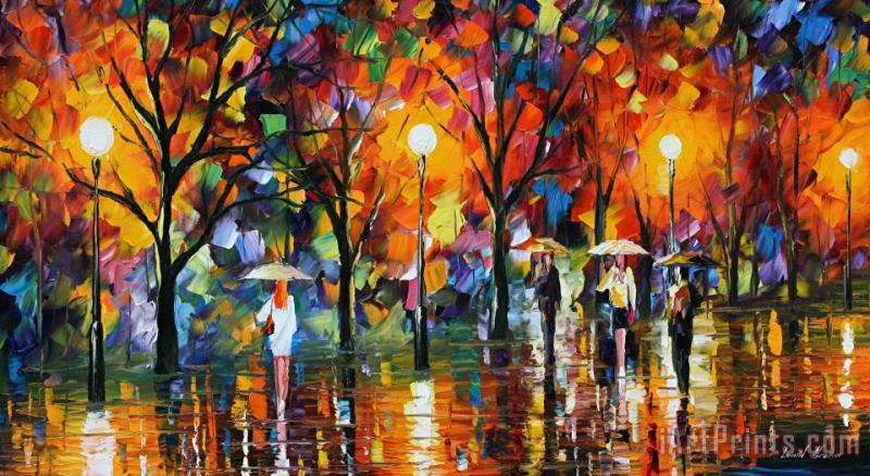 Leonid Afremov The Song Of Rain Art Print