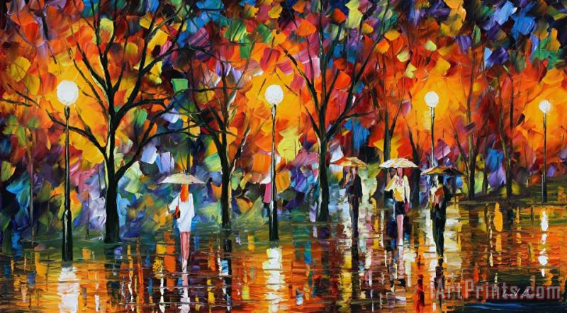The Song Of The Rain painting - Leonid Afremov The Song Of The Rain Art Print
