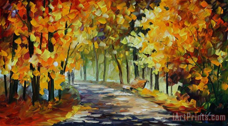 Under The Gold Arch painting - Leonid Afremov Under The Gold Arch Art Print