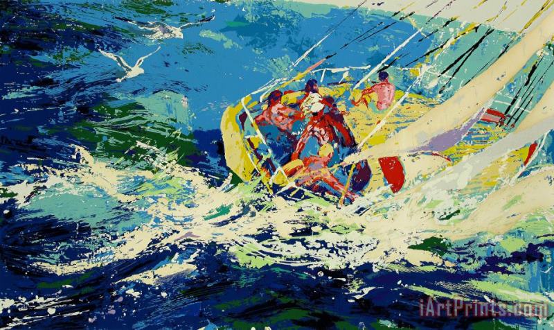 Aegean Sailing painting - Leroy Neiman Aegean Sailing Art Print