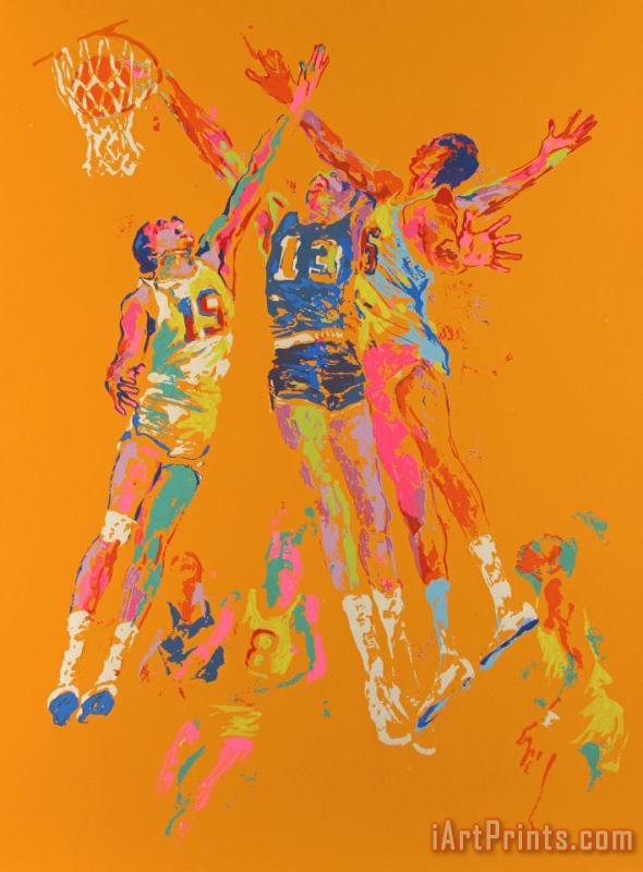 Basketball painting - Leroy Neiman Basketball Art Print