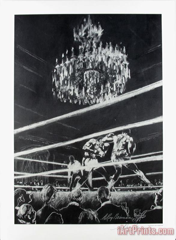 Leroy Neiman Black Tie Boxing Art Painting