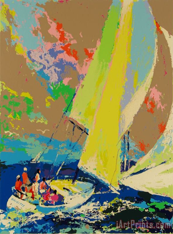 Leroy Neiman Normandy Sailing Art Print