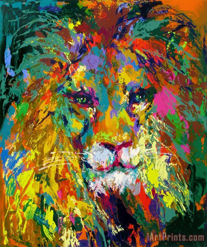 Portrait of The Lion painting - Leroy Neiman Portrait of The Lion Art Print