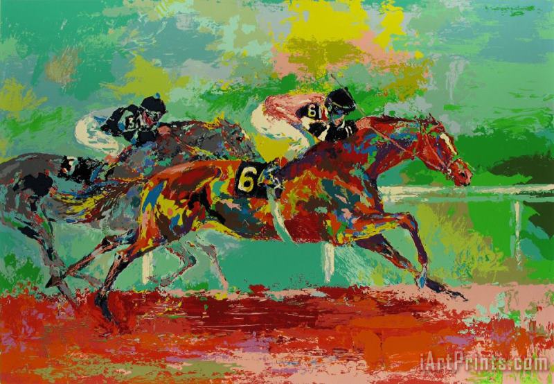 Leroy Neiman Race of The Year (affirmed And Spectacular Bid) Art Print