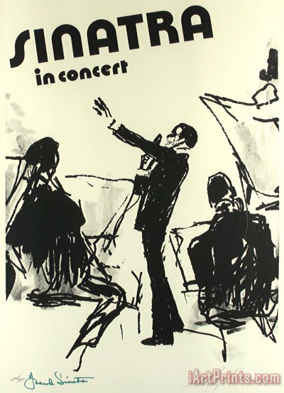 Leroy Neiman Sinatra in Concert Art Painting