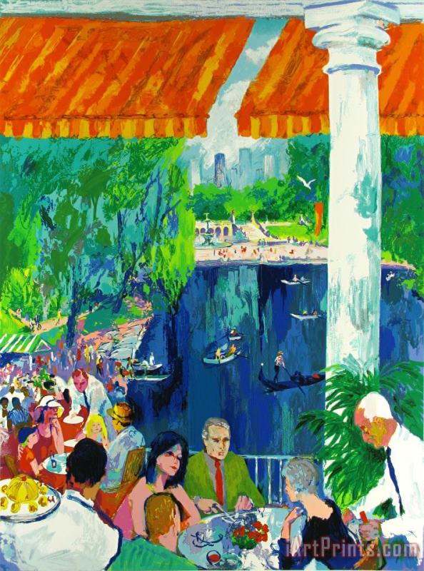 The Boathouse, Central Park painting - Leroy Neiman The Boathouse, Central Park Art Print