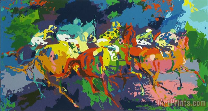 The Race painting - Leroy Neiman The Race Art Print