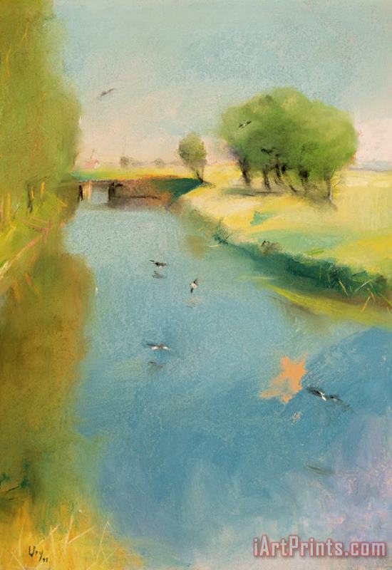 Lesser Ury Canal Art Print