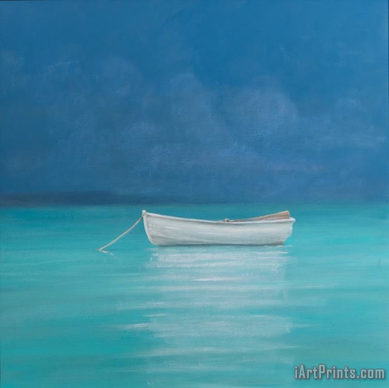 White Boat Kilifi 2012 painting - Lincoln Seligman White Boat Kilifi 2012 Art Print