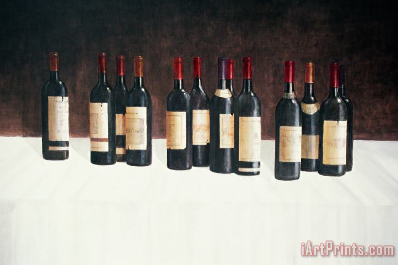 Winescape Red 2003 painting - Lincoln Seligman Winescape Red 2003 Art Print
