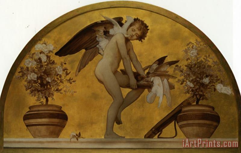 Cupid And Doves painting - Lord Frederick Leighton Cupid And Doves Art Print