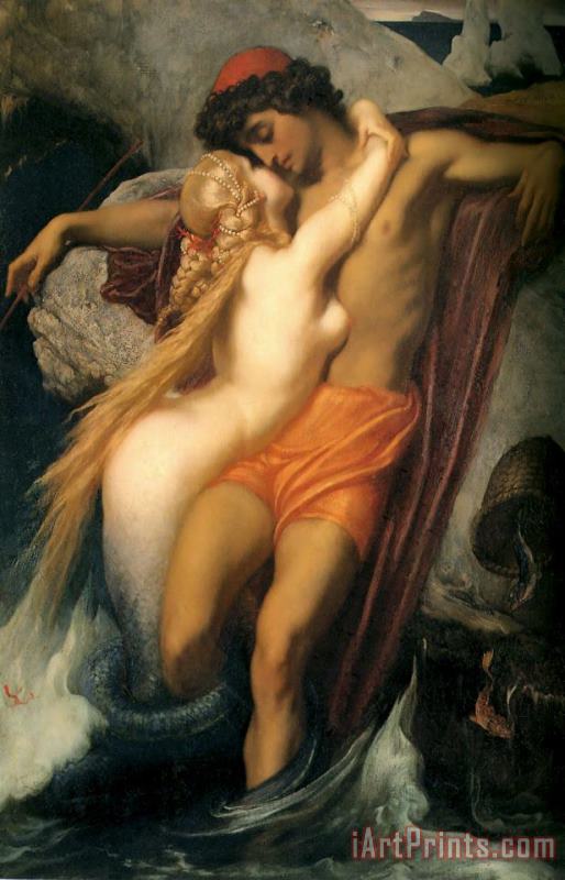 Lord Frederick Leighton The Fisherman And The Syren Art Painting
