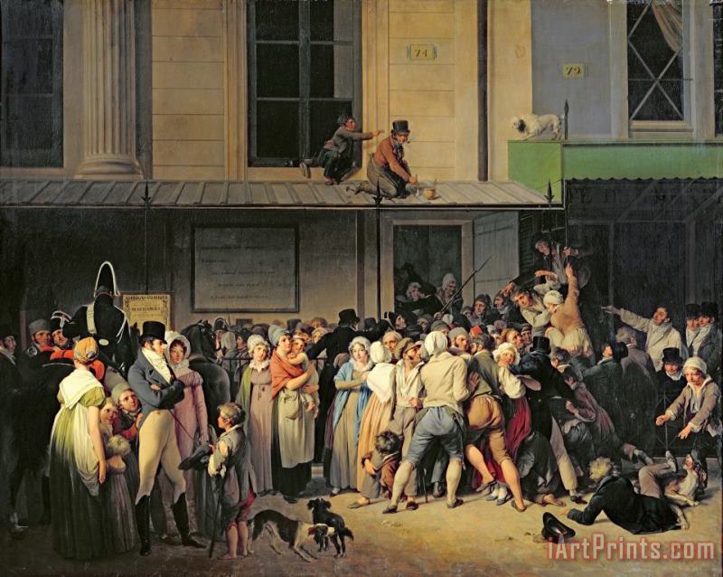The Entrance to the Theatre before a Free Performance painting - Louis Leopold Boilly The Entrance to the Theatre before a Free Performance Art Print