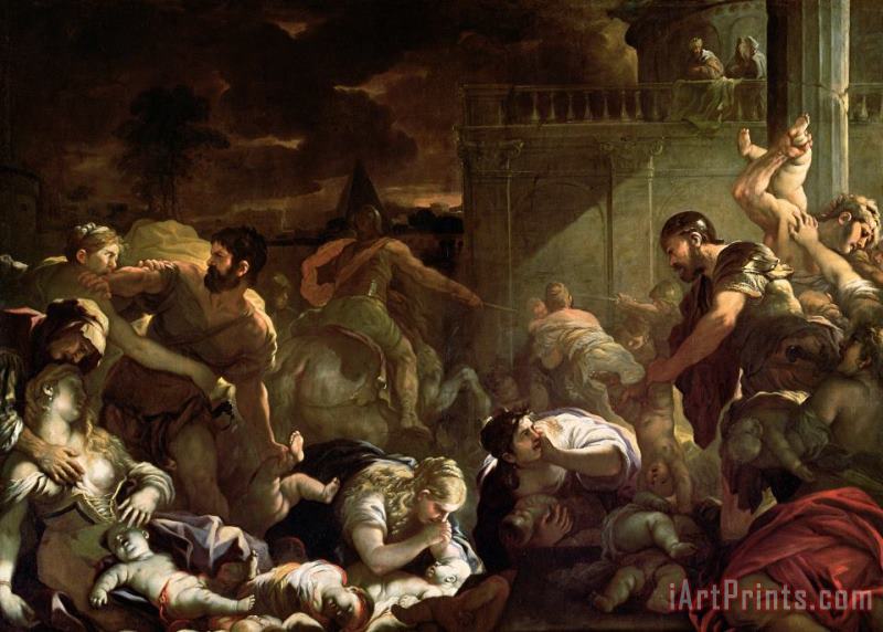 Luca Giordano Massacre Of The Innocents Art Print