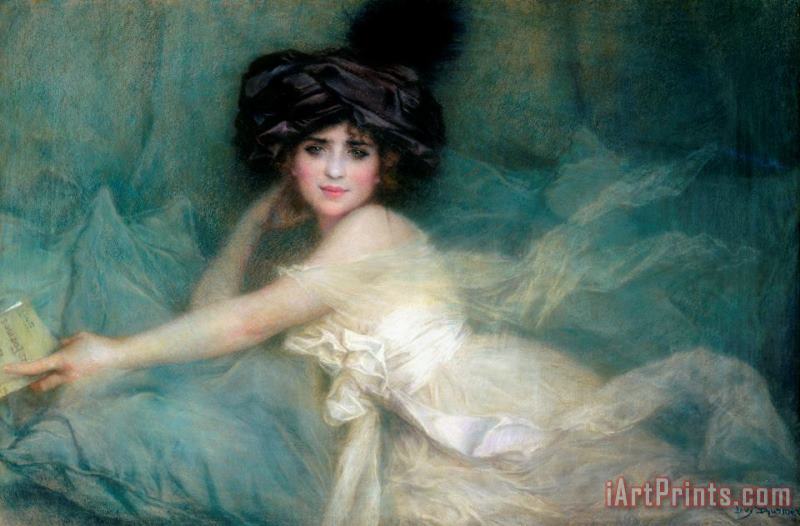 Lucien Levy-Dhurmer The Lady in the Turban Art Print