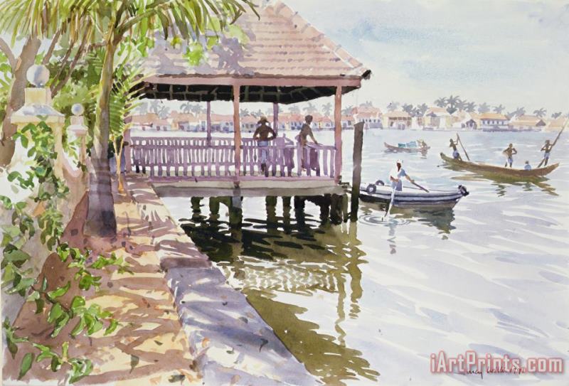 The Jetty Cochin painting - Lucy Willis The Jetty Cochin Art Print