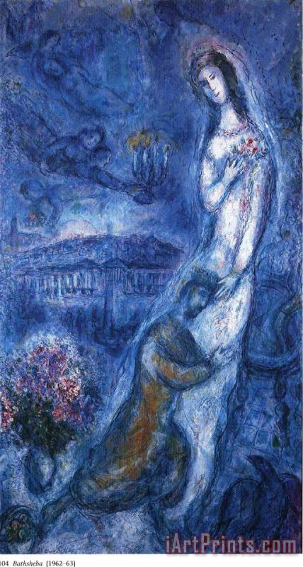 Bathsheba 1963 painting - Marc Chagall Bathsheba 1963 Art Print