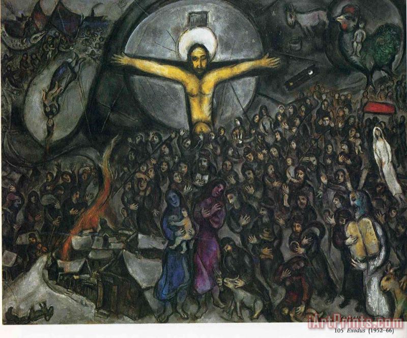 Marc Chagall Exodus 1966 Art Painting