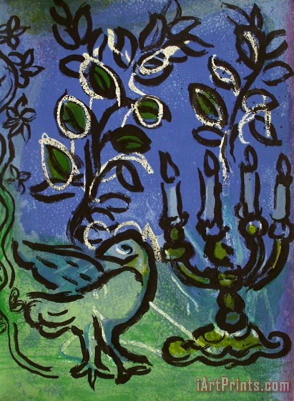 Marc Chagall Jerusalem Windows Chandeiier Art Print