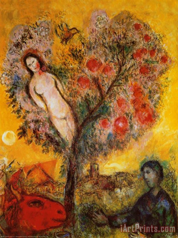 La Branche painting - Marc Chagall La Branche Art Print