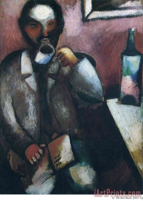 Marc Chagall Mazin The Poet Art Print