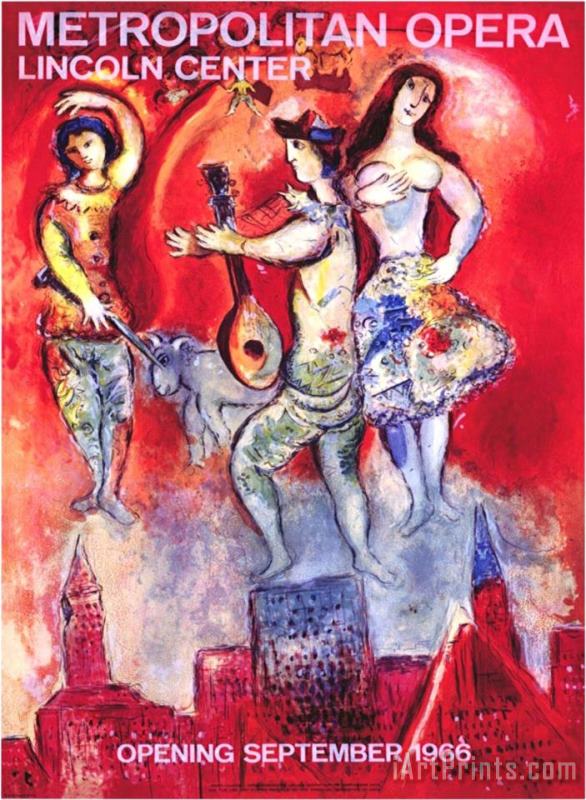 Metropolitan Opera painting - Marc Chagall Metropolitan Opera Art Print