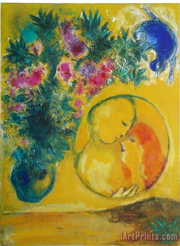 Marc Chagall Sun And Mimosas Art Painting
