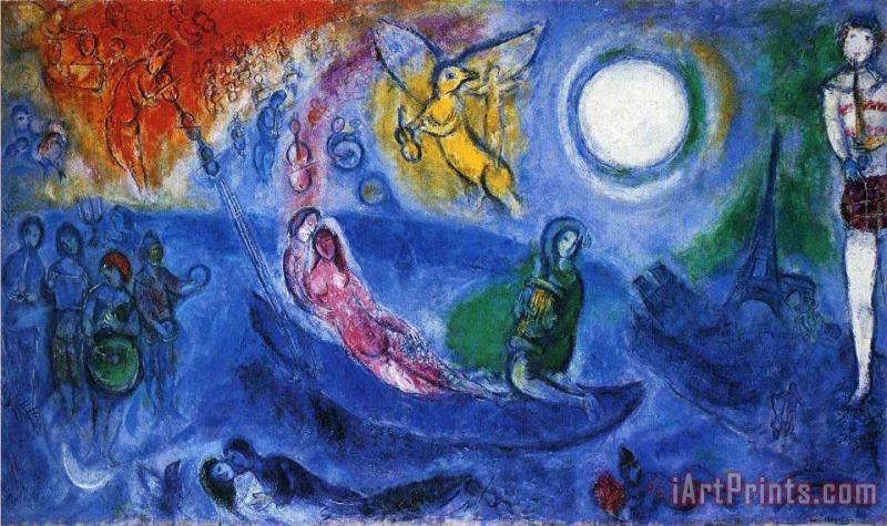 Marc Chagall The Concert 1957 Art Print