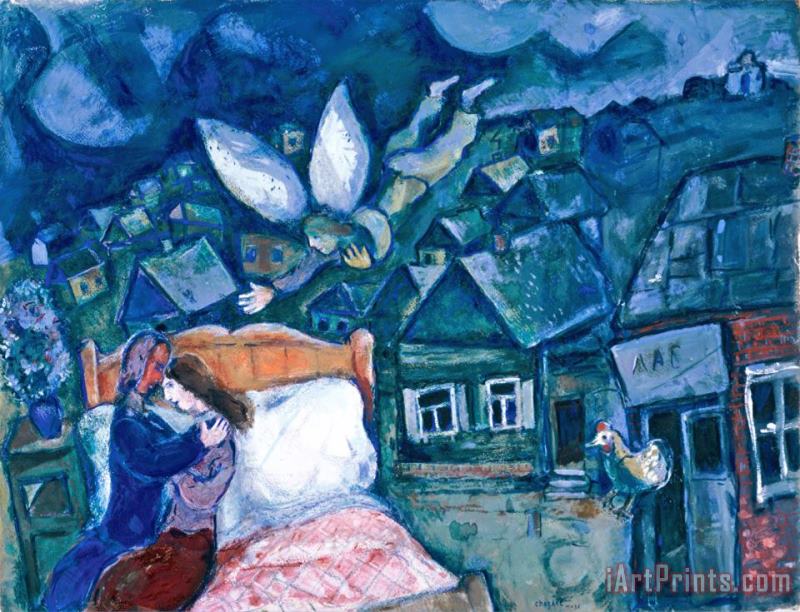 The Dream 1939 painting - Marc Chagall The Dream 1939 Art Print