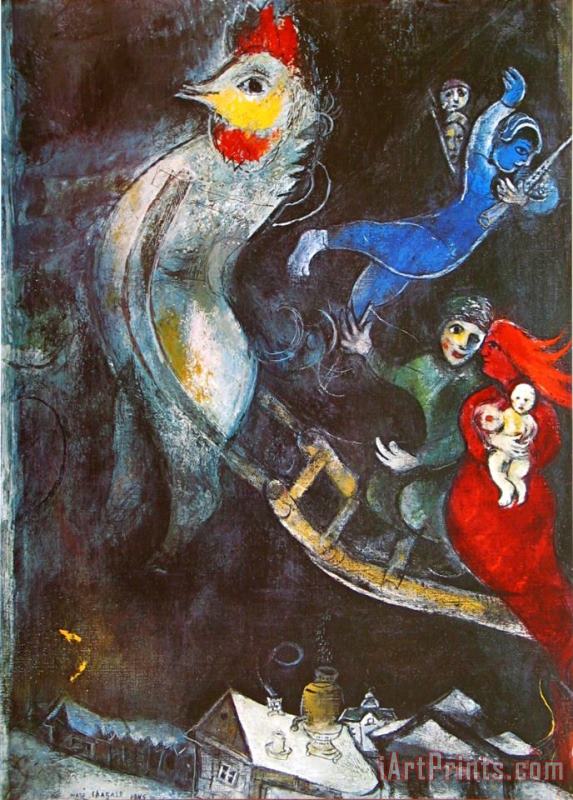 The Flying Horse painting - Marc Chagall The Flying Horse Art Print
