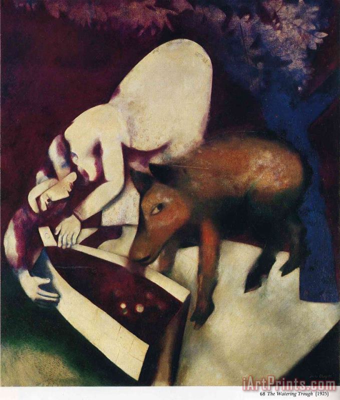 Marc Chagall The Watering Trough 1925 Art Print