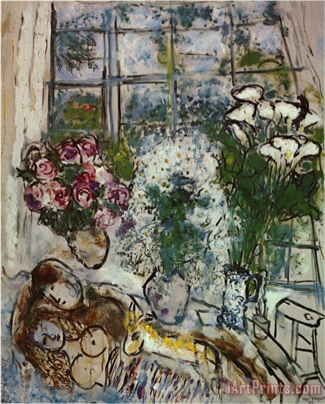 Marc Chagall The White Window Art Painting