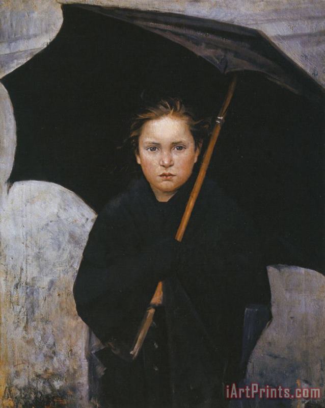 Maria Konstantinowna Bashkirtseff The Umbrella Art Painting