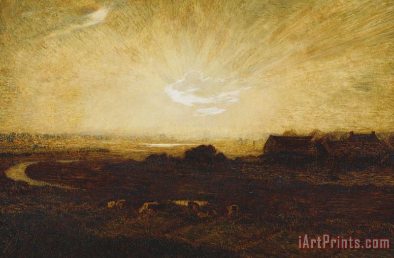 Marie Auguste Emile Rene Menard Landscape At Sunset Art Print