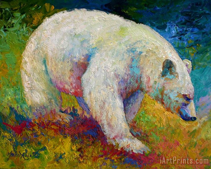 Marion Rose Creamy Vanilla - Kermode Spirit Bear Of BC Art Print