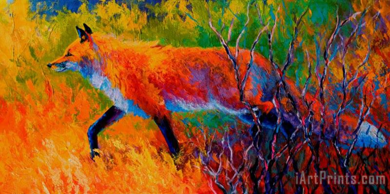 Marion Rose Foxy - Red Fox Art Painting