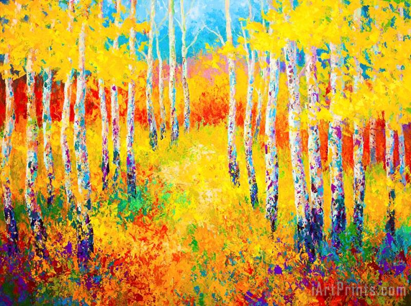 Marion Rose Golden Path Art Painting