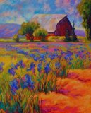 Marion Rose - Iris Field painting